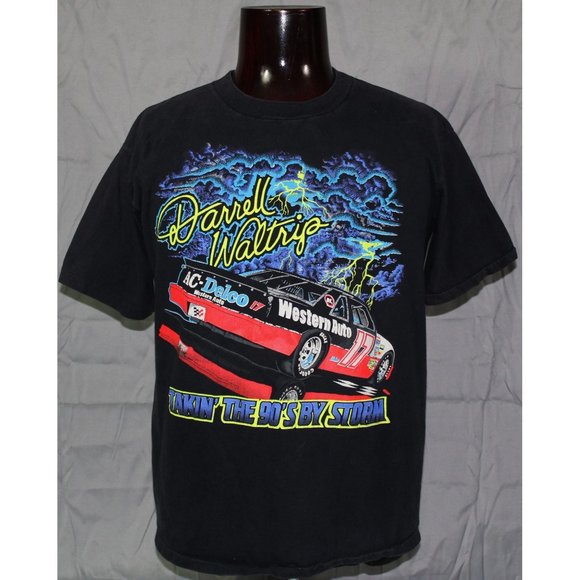 Vintage 1991 Men's XL Darrell Waltrip NASCAR Graphic T-Shirt - Picture 1 of 2